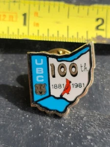 UBC 1981 100 YEAR ANNIVERSARY PIN RARE NWT MUSEUM QUALITY 1" BEAUTY env18 - Picture 1 of 3