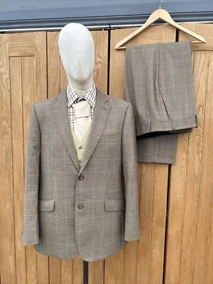 Men's PURE Wool TWEED Wool Country Brook Taverner Bladen SUIT 40’ W 36 L 30.5 + - Image 1 of 4