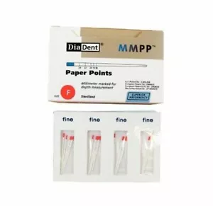 DiaDent Milimeter Marked Paper Points Size F (RED) Cell Pack 200/box MMPP - Picture 1 of 3