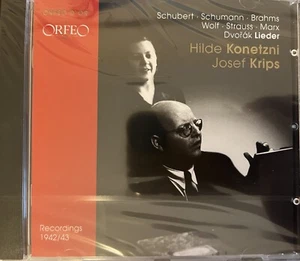 HILDE KONETZNI & JOSEF KRIPS - Lieder CD BRAND NEW! Orpheo - Bild 1 von 2