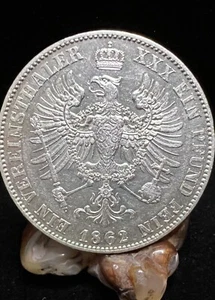 1862 A Prussia (Germany) One Thaler - Vereinsthaler - World Silver - High Grade - Picture 1 of 2