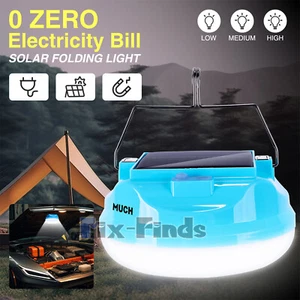 150W Solar USB Rechargeable 72 LED Camping Light Outdoor Tent Lamp Bulb Magnetic - Picture 1 of 14