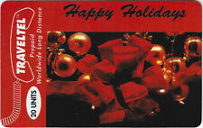 TK 98b Telefonkarte/Phonecard Traveltel Happy Holidays Red Ribbon With Ornaments