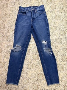 Old Navy Womens Sz 2 High Rise O.G. Straight Ladies Casual Designer Jeans Blue - Picture 1 of 11