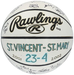 Lebron James 2001-02 St. Vincent St.Mary High School Team Signed Basketball BAS - Picture 1 of 8