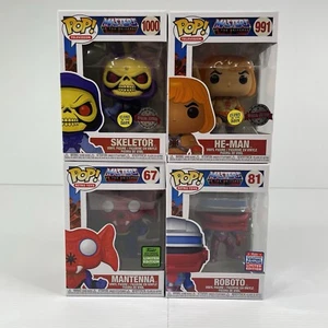 Masters of the Universe He-Man Skeletor Roboto Mantenna Funko Pops Bundle - Picture 1 of 18