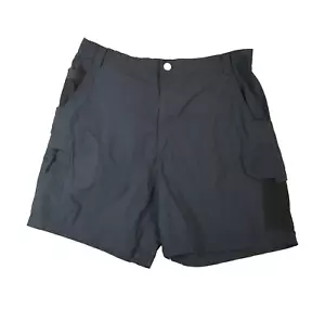 Reel Legends cargo hiking shorts men's large black comfort waist outdoor fishing - Picture 1 of 14