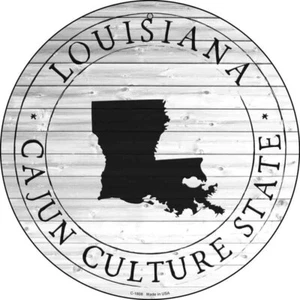 Louisiana Cajun Culture State Round Circular Metal Sign 12" Home Garage Decor - Picture 1 of 1