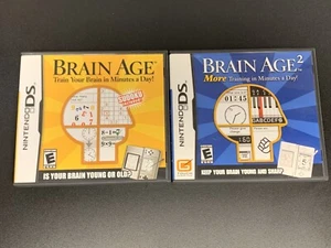 Brain Age & Brain Age 2 (Nintendo DS) ~ Ambos completos con manual - Imagen 1 de 4