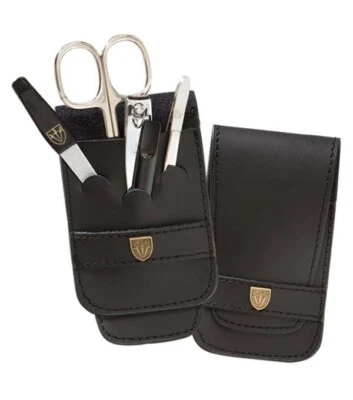 KELLERMANN & CO. DREI SCHWERTER GMBH Drei Schwerter Maniküre Etui Leder schwarz 5 teilig