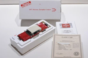 DANBURY MINT 1957 MERCURY TURNPIKE CRUISER RED WHITE SCALE 1:24 WITH COA AND BOX - Picture 1 of 10