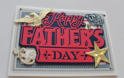 Tarjeta ANNA GRIFFIN LIKE 3D "FELIZ DÍA DEL PADRE" Hecha a Mano - Nueva Foto 1 de 2