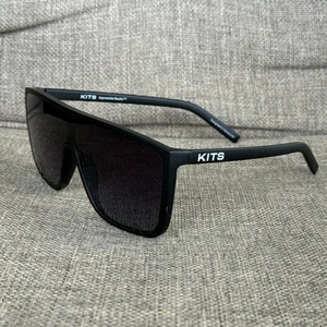 KITS Sunglasses The Chase Black Square KB02 138-22-145 Retro UVA/UVB Shield New - Picture 1 of 6