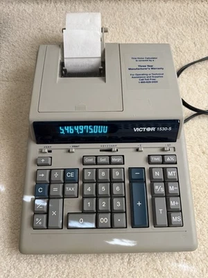 Victor 1530-5 Professional Grade Heavy Duty 10 Key Printing Calculator - Image 1 of 4