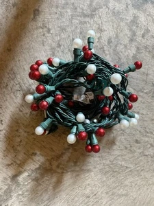 Christmas Lights Glass Globe Lights Set - 70 G15 Red & Warm-White LED - Picture 1 of 5