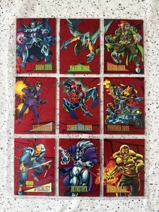 1993 MARVEL UNIVERSE SERIES IV RED FOIL 9 CARD INSERT SET SKYBOX 2099 - Picture 1 of 2