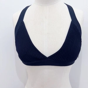 Reggiseno Forever 21 F21 sexy nero maglia triangolo schiena incrociata taglia S NUOVO sfoderato - Foto 1 di 17