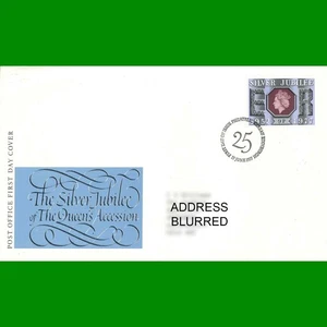 UK FDC Queen Elizabeth II's Silver Jubilee Post Office First Day Cover 15.6.1977 - Picture 1 of 1