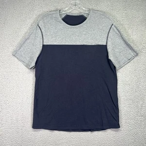 Lululemon T Shirt Mens Medium Blue In Your Element Shorts Sleeve Pocket - Picture 1 of 5