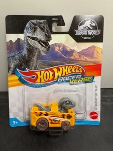 2025 Mattel Hot Wheels RacerVerse Jurassic World Velociraptor blau Auto - Bild 1 von 2