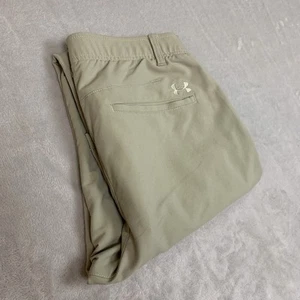 Under Armour Golf Pants Mens 32x34* Beige Golf Performance Match Play UA Flat - Picture 1 of 9