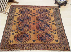 134x124 cm antik orient Nomaden Teppich Turkmen Ersari bukhara Carpet Rug Nr:4 - Bild 1 von 7