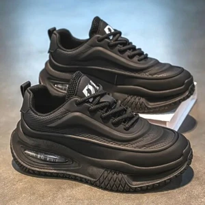 Men's Fashion Casual Sneakers Solid Color Lace-Up All-Season Comfort Shoes New - Picture 1 of 4