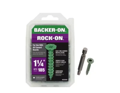 Backer-On #9 x 1-1/4 pulg. Tornillos para tablero de cemento de cabeza dentada Star Drive (paquete de 185) Foto 1 de 4