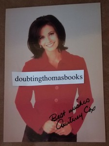 Friends Courteney Cox 5 x7 Vintage Photo Tv Fan Card, fac.signed Tamkin 