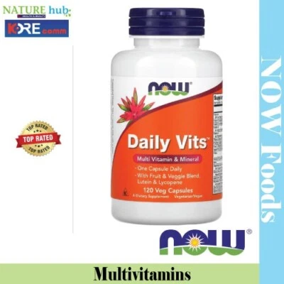NOW Foods, Daily Vits, Multi Vitaminas y Minerales, 120 Cápsulas Vegetales Foto 1 de 3