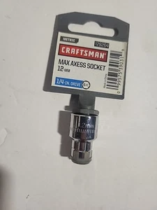 NEW CRAFTSMAN Max Axess 1/4” Drive 12mm 6 Pt Go-Thru Pass-Through Socket 29264 - Picture 1 of 4