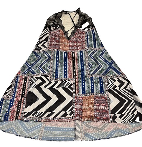 UNDERCOVER Camicia slip abito Victoria's Secret collo alto taglia grande stampa geometrica