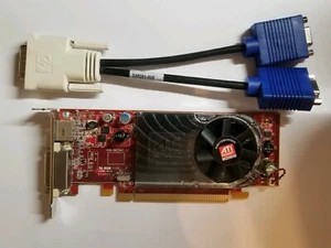 AMD Radeon HD 2400XT Low Profile Dual Monitor DVI or VGA Video - Picture 1 of 11