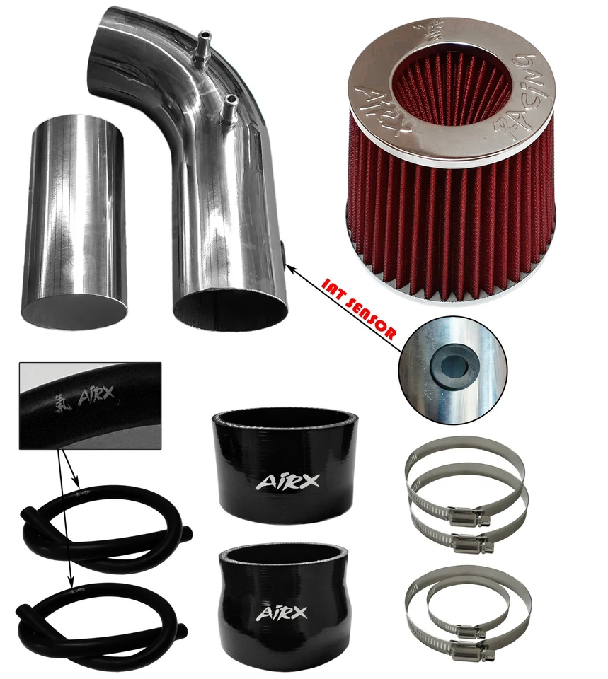 BLACK RED AirX Racing Air intake kit & filter for 1998-1999 Acura SLX 3.5L V6 - Image 1 of 1