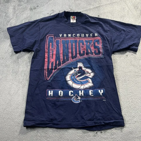 NHL Vancouver Canucks Hockey Men's Licensed Screen Print Tee, Blue Large #2491 Cover