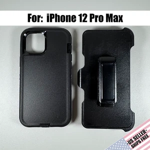 Funda diseñada para iPhone 12 PRO MAX: Negra Resistente | Doble Capa | Funda - Imagen 1 de 19