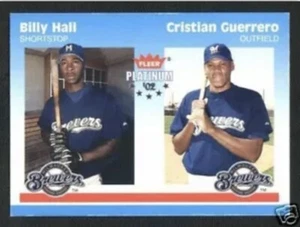 2002 Fleer "Platinum" Bill Hall/Cristian Guerrero SSP (RC) #'d TO JUST 22!! - Picture 1 of 1