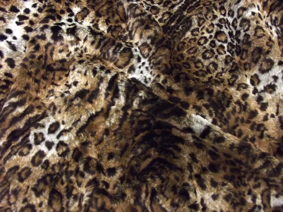 Super Luxury Faux Fur Fabric Material - DK WILD CAT - Image 1 of 1