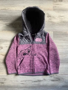 Star Wars Baby Yoda Pink Zip Up Hooded Jacket - 6T Youth - Picture 1 of 7
