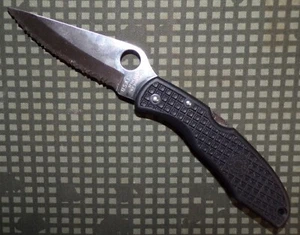 Old Spyderco Endura G-2 Stainless Pocket Knife (USAF Marked; Seki mfg) - Picture 1 of 4