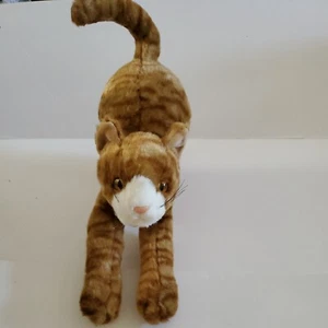 TY Classic Stretch Tabby Cat 1999 Stuffed Animal Plush Toy Ginger Striped Kitten - Picture 1 of 9