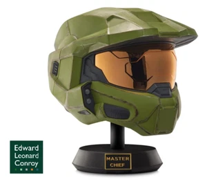Halo Master Chief Deluxe Helmet with Stand - LED Lights on Each Side - Official - Picture 1 of 5