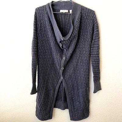 Cárdigan Inhabit Mujer Lino Mezcla Cachemira Manga Larga Botón Frontal Talla P S Foto 1 de 4