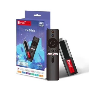 TV Box Stick TV98 Android 14 Smart TV Dual WiFi 2.4G 5G 4K 2Gb +16 Gb - Foto 1 di 10