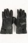 Vintage Womens Gloves 100% Real Genuine Leather Lined Smart Warm  Black - G137