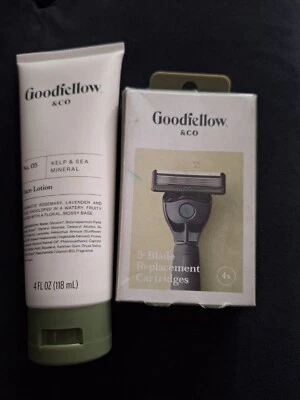 Goodfellow 5 blade replacement cartridge men's face lotion kelp sea mineral #11 - Image 1 of 4