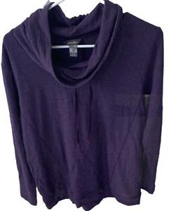 Eddie Bauer Performance Sweatshirt Purple Adult Small S Pullover Mock Neck - Picture 1 of 4