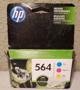Genuine HP 564 Color Set Unopened Cyan Magenta Yellow Expired 03/2018 - Afbeelding 1 van 3