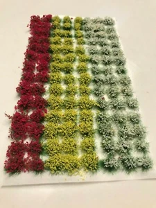 Self-Adhesive mixed Flowering Static Grass Tufts 6mm high - Picture 1 of 5