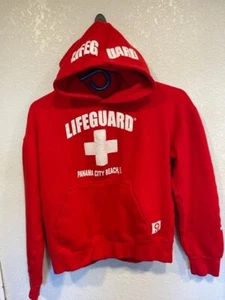 Lifeguard Red Hoodie Panama Beach, Florida kids Lg 14-16 - Picture 1 of 6